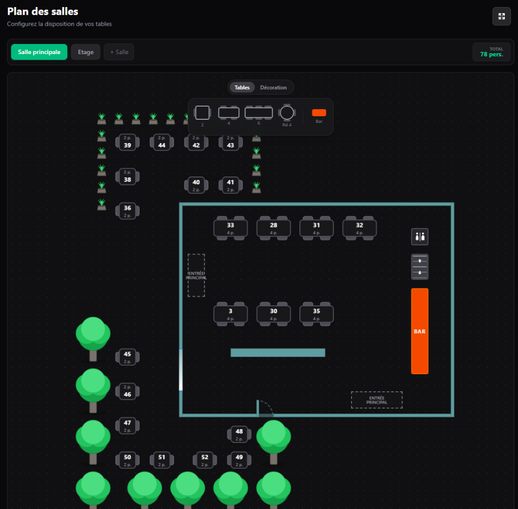 Éditeur de plan de salle