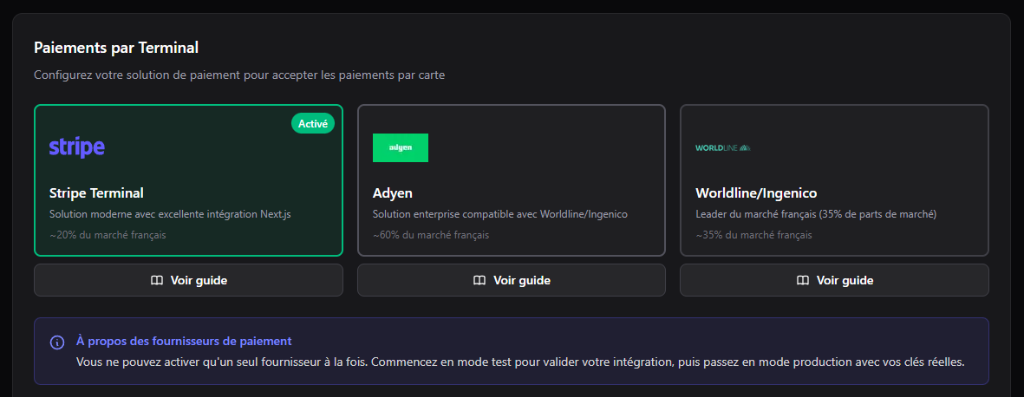 Intégration de paiement